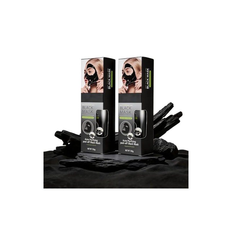 Mascarilla Carbón Activado 2 Tubos Puntos Negros Limpieza Poros 120g