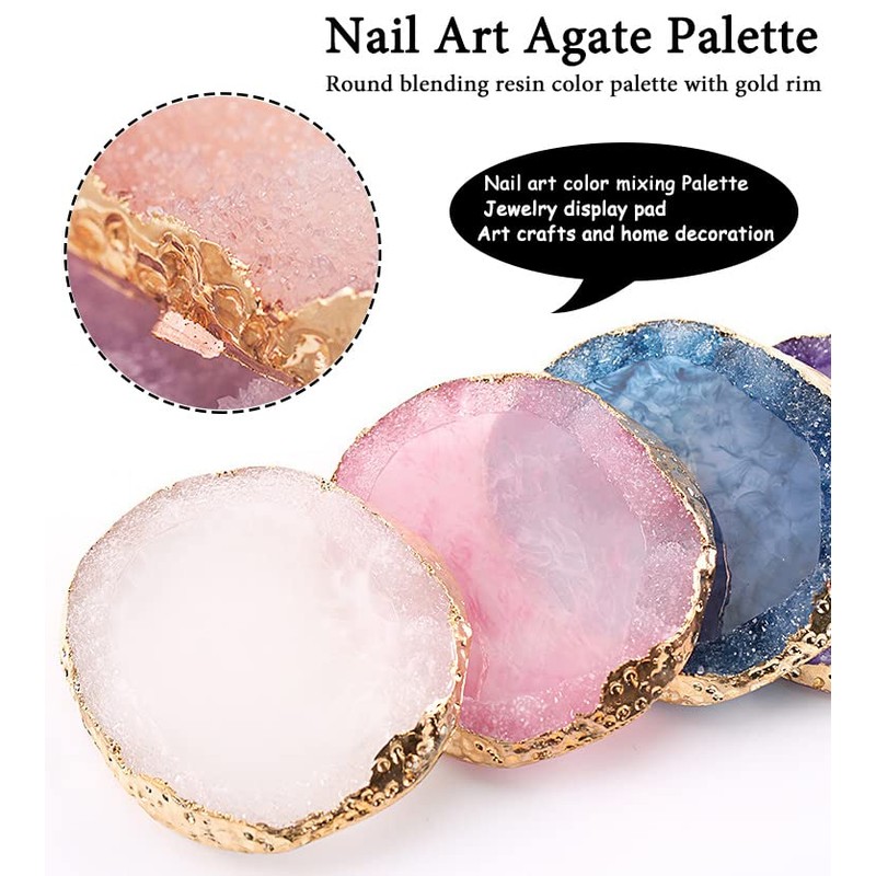 AKOAK 1 Pack Phnom Penh Resin Crystal Agate Palette Nail