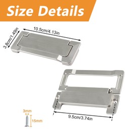 MOROBOR 4Pcs Nickel Pocket Doors Drawer Handle Flush Ring Pull, Hidden Furniture Handles with Screws Concealed Zinc Alloy Knobs for Cabinets Closets Drawers/96mm