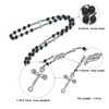 SALOMOCA Bead Rosary Necklace with Crucifix and Our Lady of