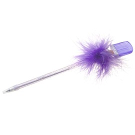 Tinc Feather Pen | Cute and Fluffy Feather Pen with Ice Lolly Design Topper | Kids Ballpoint Pen for School or Office | Purple