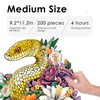 Snake Wooden Puzzles for Adults, Jigsaw Puzzle 200 Pieces, Unique