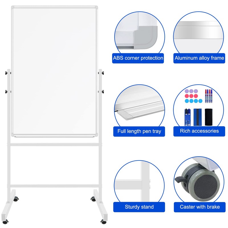 CALENBO White Board Dry Erase Board with Stand 36" X