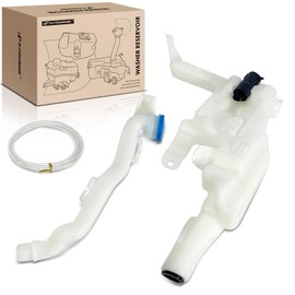 A-Premium Windshield Washer Reservoir without Sensor Hole Compatible with Honda Civic 2016 2017 2018, with (Washer Pump/Filler Neck/Cap/Hose/Bracket) - Replace# 15198212