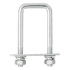 Lashing Brackets, Rectangular U-Brackets with Plate & Nuts, M10 Galvanised,