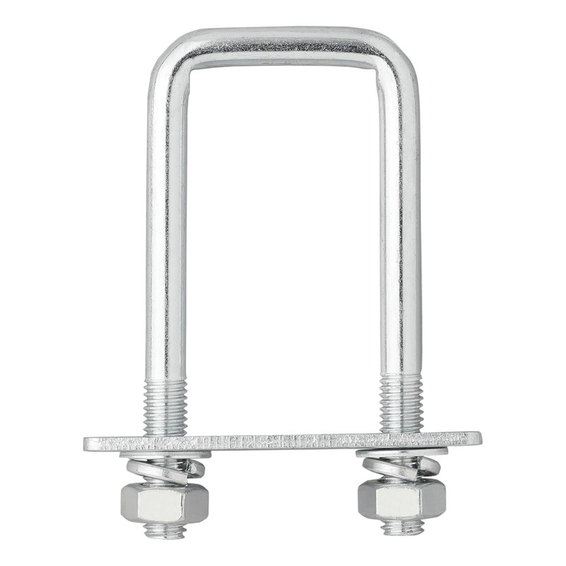 Lashing Brackets, Rectangular U-Brackets with Plate & Nuts, M10 Galvanised,