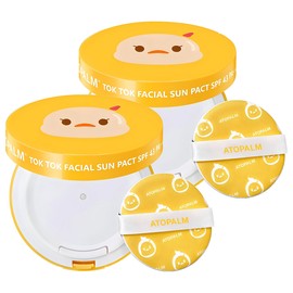 Atopalm Tok Tok Facial Sun Pact SPF43 PA+++, 15g, 2 pieces / 아토팜 톡톡 페이셜 선팩트 SPF43 PA+++, 15g, 2개