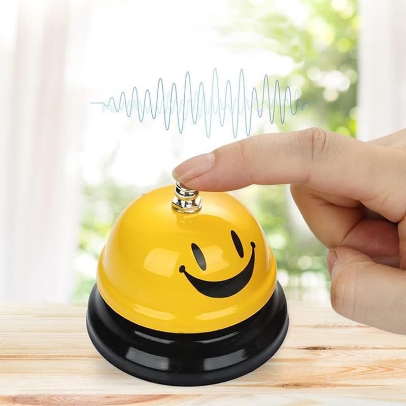 Heyumybit Call Bell,Service Bell,8.5cm Diameter 6cm Height,Reception Desk Table Service