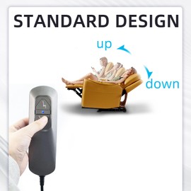 Flylin Lift Chairs Remote, 5 Pin 2 Button Up and Down Chairs Hand Control with USB, Remote Handset Controller Hand Control Replacement for Electric Power Recliners