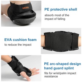 Inkidio Kids/Youth/Aduit Women Knee Pad Elbow Pads Guards Protective Gear Ideal for Roller Skate Inline Skating Skateboard Scooter Riding Cycling Bike Sports (Small(3-7 Years), Black)