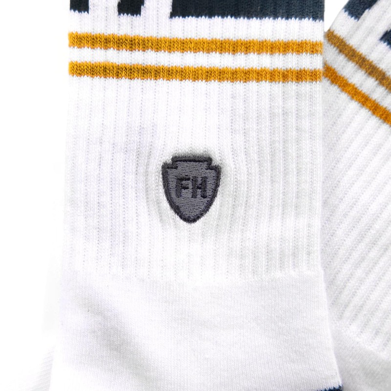 FASTHOUSE Dozer Crew Sock (White, Large/X-Large)