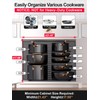 MUDEELA Pots and Pans Organizer Rack under Cabinet 14.55in Height,