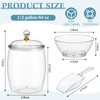 LemonRoad 4 Pcs 64 oz Plastic Candy Jars with Lids