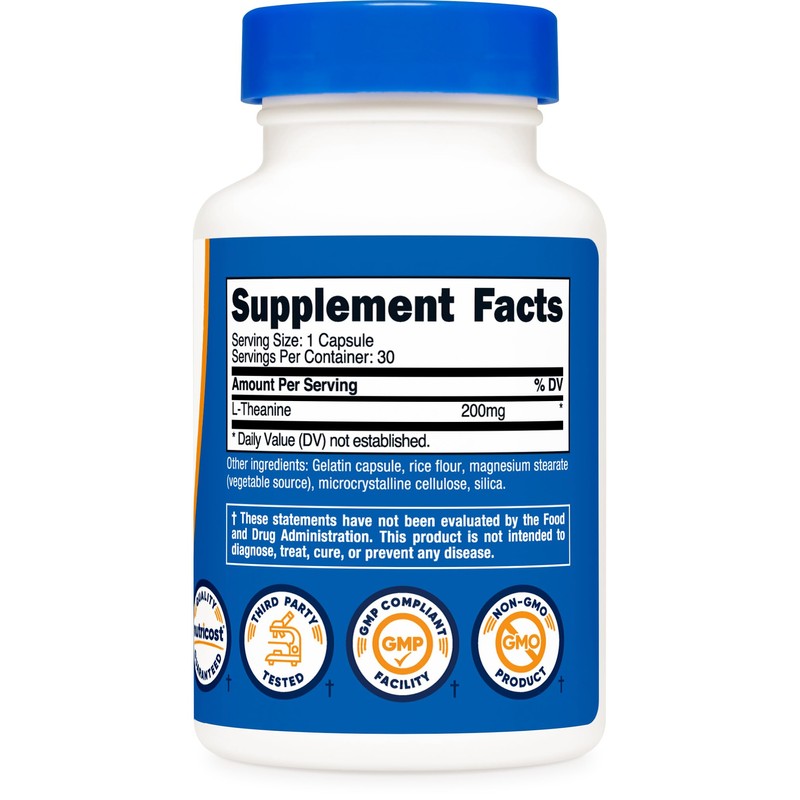 Nutricost L-Theanine 200mg, 30 Capsules