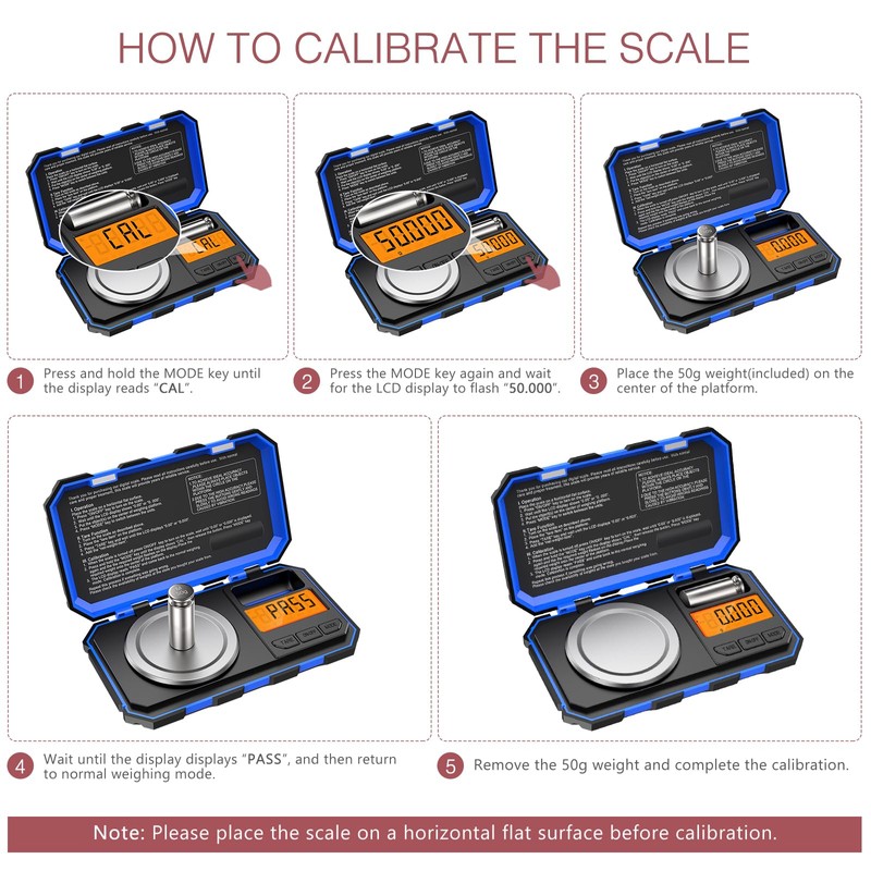 LOFICOPER Digital Pocket Scale, 50 g/0.001 g Precision Scale, Portable