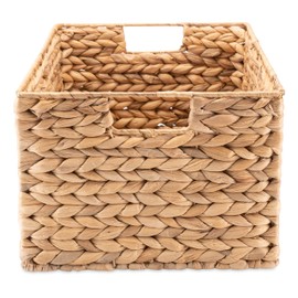 Decorasian basket storage braided from water hyacinth - seaweed, rectangular.