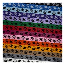 Nessie Loch Ness Monster Satin Ribbon for Bows Gift Wrapping DIY Craft Projects - 3 Yards - Yellow Ribbon/Black Printing - 1 Inch Width