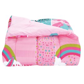 Sapphire Home 4 Piece Unicorn Queen Kids Comforter Set - Kids Bedding Set - Comforter Set, Pillow Sham, Decorative Toy Pillow - Toddler Bed Kit, Unicorn Bedroom Bedding Set for Girls - Queen Size