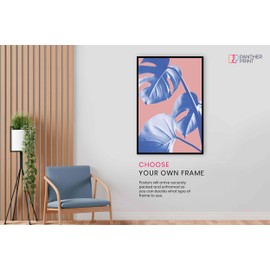 Panther Print Monstera Purple 05 ungerahmtes Poster, Bilder für Wände, Schlafzimmer, Wohnzimmer und Badezimmer, 31 x 20 cm