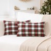 JOTOM Set of 2 Classic Plaids Cushion Covers 40x60 cm