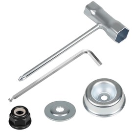 Blade Adapter Attachment Maintenance Kit Compatible with Stihl FS55 FS55R FS56 FS56RC FS70R FS80 FS85 FS90 FS90R FS94 FS100RX FS110 FS120 FS130 FS130R (Thrust Washer, Rider Plate, Collar Nut, Wrench)