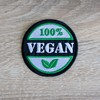 100% Vegan Embroidered Patch – Iron-On, 3.3 x 3.3 inches
