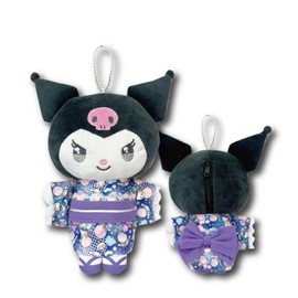 Hatayama Shoji Sanrio 66202922 Japanese Pattern Biyori Series Big Pouch, Chromi, Approx. Total Length 9.1 inches (23 cm)