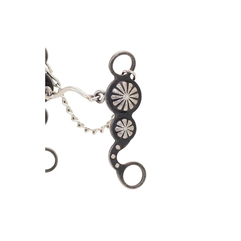 Cowboy Tack Nellie Miller Double Concho Low Ported Chain Shank