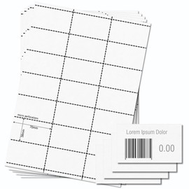 OfficeGear Shelf Edge Labels [1155 Pack] 38x70mm Custom Printable A4 Card 21 Perforated Labels 55 Sheets for Retail Barcodes, Price Stickers, Point of Sale, Product Info, Promotions Incl Template