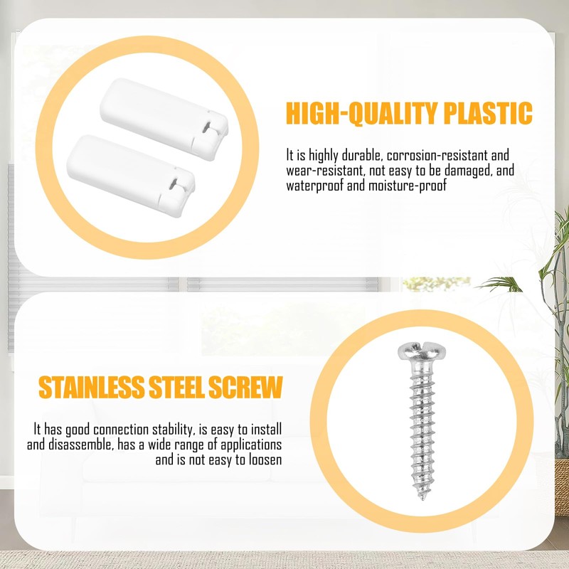 SUPRROW 6Kit 12 Stück Plissee Ersatzteile klemmträger