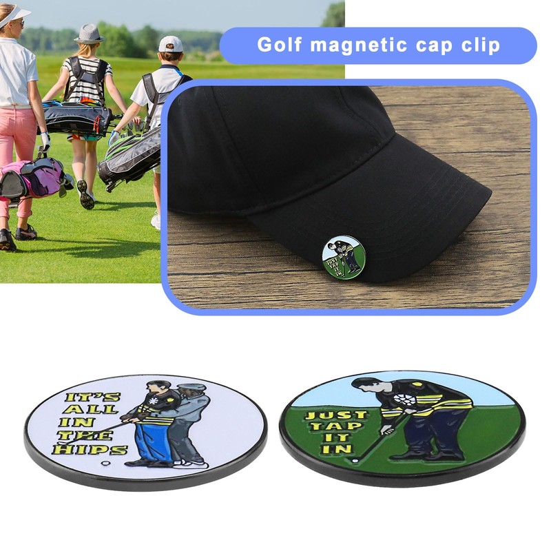 ECSiNG 2PCS Magnetic Golf Hat Clips Golf Ball Marker Magnetic