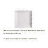 YBK Tech Elegant Square Embossed Lace Plate, Ceramic Serving Plate