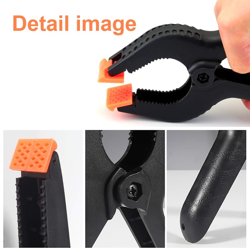 10 Pieces Large Nylon Spring Clamps, 6 Inch and 4