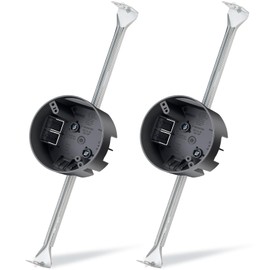 Therwen 2 Pcs Ceiling Fan Brace Electrical Box 14.25 to 22.5 Inch Adjustable Electrical Box and Support Bar Fan Mounting Bracket for Summer Light Fixtures Installations (Gray)