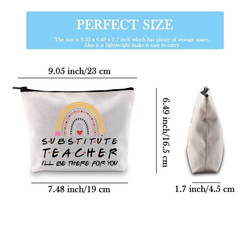 GJTIM Substitute Teacher Gift I’ll Be There For You Zipper