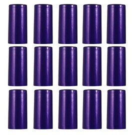 TOYANDONA 100Pcs PVC Heat Shrink Capsules Wine Shrink Wrap Wine Bottle Capsules Shrink Caps Wine Bottle Tops for Wine Cellars Home (Blue)