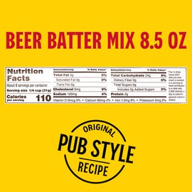 Louisiana Fish Fry Products Beer Batter Mix, 8.5 oz (Pack of 12)