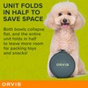 Orvis Pet Travel Collapsible Feeder with Food + Water Dish,