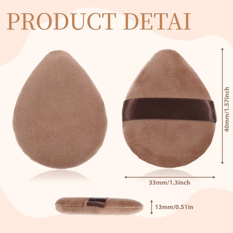 Giantree Triangle Makeup Powder Puffs, Pack of 6 Reusable Soft