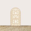 White Beige Arch Backdrop for Baby Shower Mexican Talavera Wedding