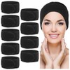 Spa Black Headband Hair Wrap Pack of 10