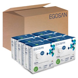 Egosan Super Incontinence Adult Pull Up Underwear (with Stretchable Waistband) - New and Improved - Maximum Absorbency for Active Men and Women (Large Case, 84-Count)