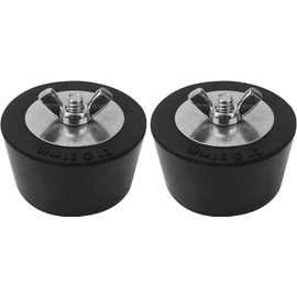 2" Pool Winterizing Plug, Swimming Pool Winter Expansion Plugs with SS Screw, Stainless Steel Bolts, Heavy Duty Rubber (2 Pack)