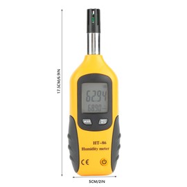 Restokki Digital Thermometer, Hygrometer, Psychrometer, Dew Point & Wet Bulb Digital Humidity Thermometer for Laboratory, Industrial, Engineer & Professional Use