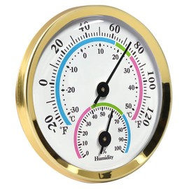 Levemolo Room Outdoor Thermometer Wall Mount Weatherproof Hygrometer Easy to Read