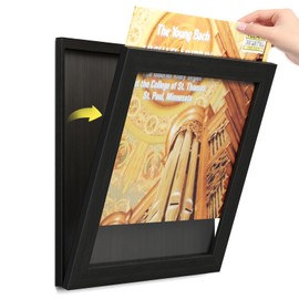 Emfogo Vinyl Record Frame for the Wall, Vinyl Record Display Frame, Album Frames for 12x12 Inch LP Album Cover (1 Pack/Black)