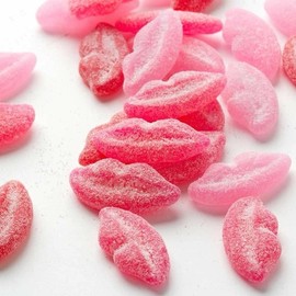 Sour Pucker Up Gummy Lips - 1 Lb. Bag Allergy-Friendly (No major 8 allergens: No Peanuts, No Tree Nuts, No Dairy, No Egg, No Gluten, No Trans Fat, No Gelatin, No Soy) Snack Sugar