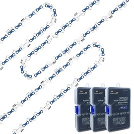 Pack of 3 40 cm saw chains with box, 3/8 inch LP 1.3 mm (0.050 inches), 57 TG, low-recoil chain, chainsaw chain, replacement chain, professional chain, compatible with Makita, Husqvarna, Einhell,