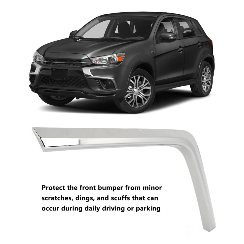 Front Bumper Lower Chrome Trim ABS Side Molding Strips Replacement