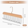 Closet Belt Hanger, 2 Pcs Wooden Sturdy 8-Hook Belt Holder,